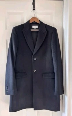 Chaqueta Abrigo Reiss Hombre 100% Lana Chesterfield Talla X-Grande - Funciona Pequeña Foto 1 de 4