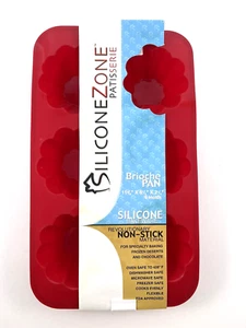 Kitchen Zone Red Flexible Silicone Non Stick 6 Cup Brioche Patisserie Pan - Picture 1 of 2