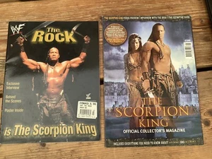 WWF Wrestling The Rock is The Scorpion King Magazines x2 2002 Dwayne Johnson WWE - Picture 1 of 2