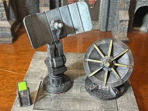 Torre di comunicazione fantascientifica e satellite Star Wars Starfinder D&D (dipinto a mano) - Foto 1 di 8