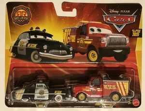 Disney Pixar Cars Radiator Springs Race & Rescue Sheriff & Adam Roadriguez 2 Pk - Picture 1 of 2