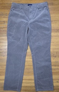 Pantalones de pana Talbots para mujer talla 14 gris tiro alto pierna recta curvilínea - Imagen 1 de 8