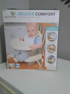 Asiento elevador plegable Summer Infant Deluxe Comfort - blanco Foto 1 de 4