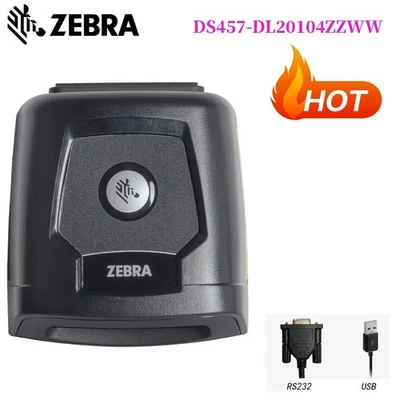 Zebra DS457-DL20104ZZWW 2D Fixed Mount Reader Barcode Scanner w/ USB/RS232 Cable - Image 1 of 4