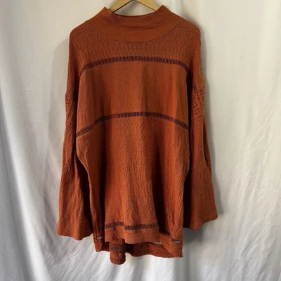 Free People Sunday Funday Tunic Sz Large Romantic Oversized Boho Peasant Hippie - Image 1 of 4