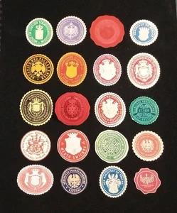 EUROPÄISCHE BRIEFSIEGEL LOT 20 Anfang 20. Jahrhundert verschiedene Themen #LS-111325-1 - Bild 1 von 9