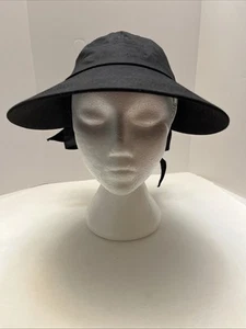 Vintage Betmar New York Sonnenhut Damen Einheitsgröße schwarz Resortwear Kreuzfahrt Urlaub - Bild 1 von 9
