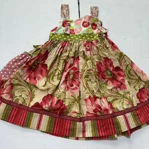 Matilda Jane Platinum Holly Christmas Knot Dress Size 6 - Picture 1 of 9
