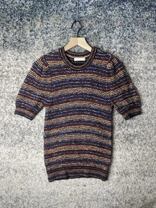 Ulla Johnson Elara Puff Sleeve Striped Knit Top Multicolor Size Small - Picture 1 of 7