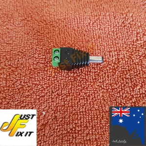 DC MALE TO 2 PIN CONNECTOR SOLDERLESS 2 PIN SCREW ON TIP +/- 2.1MM OR 2.5MM - Bild 1 von 3