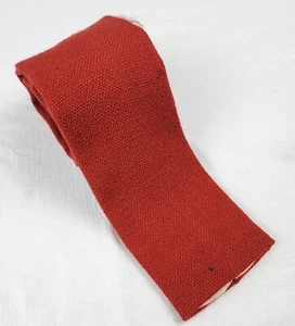 Vintage Rooster Johnny Appleseed's 100% Wool Square End Necktie Red/Burnt Orange - Picture 1 of 15
