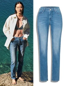 DREAM JEANS by Mac 5401 Straight Leg Stretch Jeans in schlichter blauer Waschung Gr. 32 - Bild 1 von 5