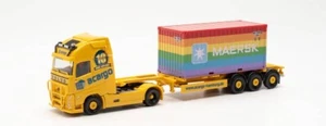 HERPA, VOLVO FH GL 4x2 camion container MAERSK RAINBOW con rimorchio a 3 assi... - Foto 1 di 1