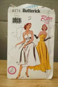 6174 8-12 Retro Butterick 1952 Ladies Dress Costume Sewing Pattern Uncut - Picture 1 of 2