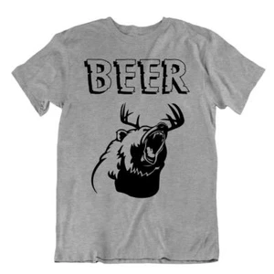Bier und Bär T-SHIRT lustiges wordplay Neuheits Geschenk SHIRT Hemden Witz Tee - Bild 1 von 8