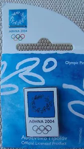 LOGOTIPO ΑΘΗΝΑ 2004 CÍRCULOS DE PLATA - PIN DE LOS JUEGOS OLÍMPICOS DE ATENAS 2004 HECHO POR TROFEO - Imagen 1 de 1
