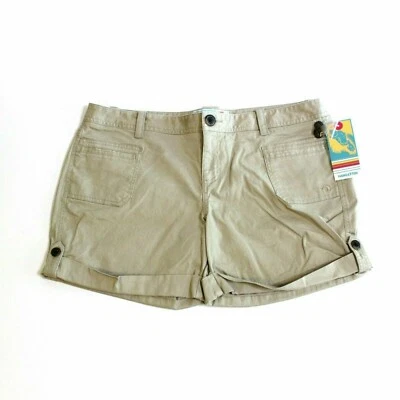 Pantalones cortos para mujer Hang Ten Jr talla 17 color caqui tostado Foto 1 de 4