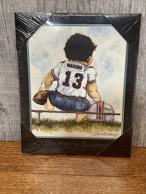 8 x 10 Dolphin In Charge Dan Marino Picture Frame Signed By Kenneth Gatewood - Imagem 1 de 2