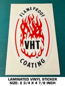 VHT FLAMEPROOF COATING LAMINATED VINYL DECAL STICKER - VINTAGE DRAG RACING-NHRA - Picture 1 of 3