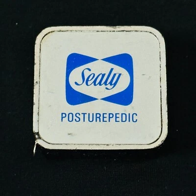 Tape Measure Sealy Posturepedic Square Metal Logo Inches and cm - Image 1 of 4