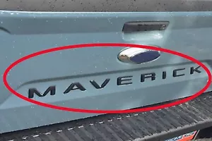 TAILGATE INSERTS LETTERS FOR 2022-2024 MAVERICK REAR RAISED EMBLEMS GLOSS BLACK - Picture 1 of 14