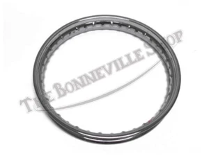 TRIUMPH 500 650 WM3 X 18 CHROME REAR RIM 1955-74 CWC UK MADE PN# 37-1007 C W1007 - Picture 1 of 2