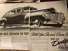 Dodge Cars, 1941, Two Page Vintage Large Format Print Ad