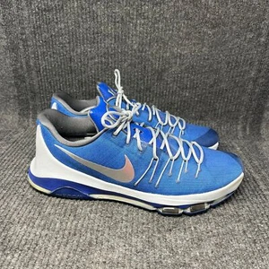 Nike KD 8 NikeID Blue Grey Silver White Basketball Shoes Men’s Size 14 Durant - Picture 1 of 9