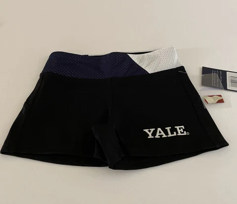 Yale University Womens Shorts 90s Bike Shorts Yoga Small S NEW NUYU Logo Retro Cover