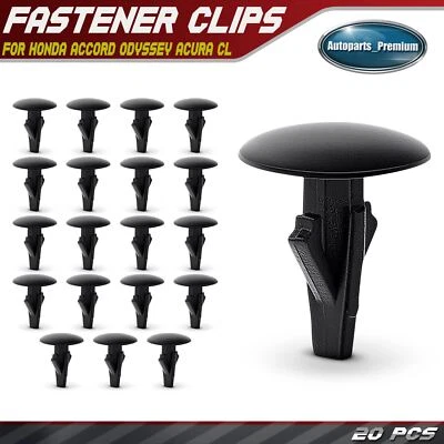 20Pcs 8mm Nylon Cowl Top Retainer Clips Single Head for Honda Acura 91501SM4003 - Image 1 of 4