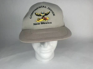 CAPPELLO BERRETTO VINTAGE NUOVO MESSICO SNAP BACK GRIGIO REGOLABILE CONTINENTAL DIVIDE TRUCKER - Foto 1 di 14