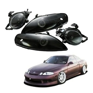 Projector Headlight Lamp Black JDM for Toyota SOARER Lexus SC400 SC300 30 JZZ30 - Picture 1 of 15