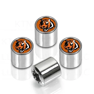 New NFL Cincinnati Bengals Car Truck Chrome Finish Tire Valve Stem Caps Covers - Picture 1 of 2