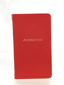 Address Book Pocket Size Leather 3x5" Soft Cover Graphic Image List$40 Coral