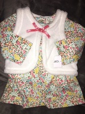 Carter's Infant Baby Girls' Top  with Sherpa Vest 6 mo NWT