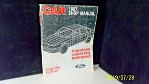 USED Good 1987 Ford Car Shop Manual-Powertrain Lubrication Maint-FPS12104-87E - Picture 1 of 12