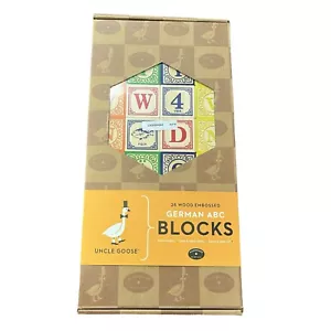 Uncle Goose German Wooden Alphabet, Numbers, Animals Blocks Handmade in USA - Picture 1 of 3