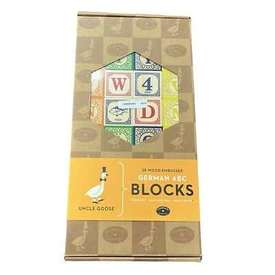 Uncle Goose German Wooden Alphabet, Numbers, Animals Blocks Handmade in USA - Image 1 of 3