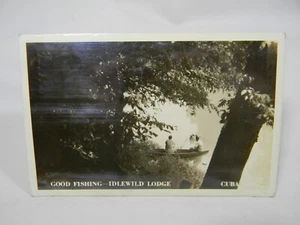 RPPC Cuba Missouri , Idlewild Lodge -1944 - Good Fishing - Postcard - P47 - Picture 1 of 4