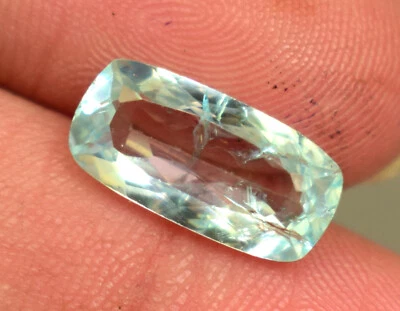 Natural Aquamarine Gemstone Faceted Cushion Cut 3.65 Ct Loose Gemstone Brazil - Image 1 of 4