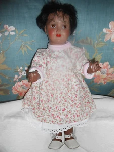 Hübsche,alte,farbige Puppe aus Celluloid von MMM( Martha Maar Mönchröden),43cm - Bild 1 von 7