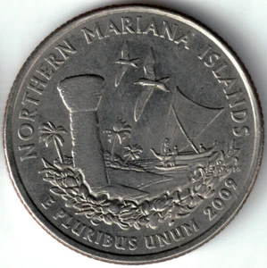 USA - 2009P - Washington ¼ $ - Northern Marianas - Rare - #18407 - Picture 1 of 2