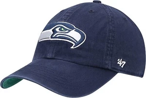 SEATTLE SEAHAWKS NFL '47 BRAND Navy Adult Large L Franchise Fitted Hat $30 NWT - Picture 1 of 6