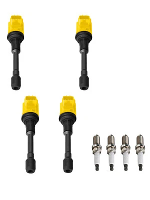 4 Heavy Duty Ignition Coil & Spark Plug For 2005-2017 Nissan Frontier UF509 - Image 1 of 3