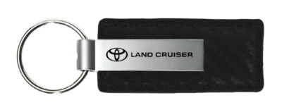 Llavero de cuero de fibra de carbono Toyota Land Cruiser (negro) Foto 1 de 4