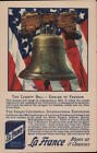 Patriotyczny Dzwon Wolności-Emblemat Wolności Reklama Antyczna pocztówka