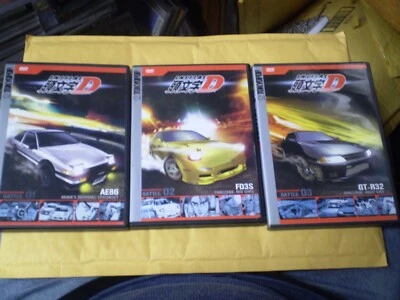(3) Initial D Anime DVD Lot: Volumes 1, 2 & 3  Akina's + Red Suns + Night Kids - Image 1 of 2