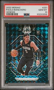 2022 PANINI MOSAIC GENESIS #231 PAOLO BANCHERO ROOKIE RC PSA 10 SSP LOW POP - Picture 1 of 2