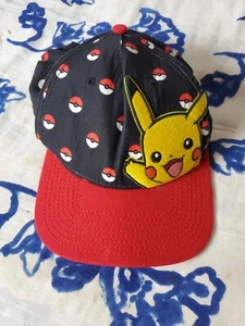 Pikachu Hat Men's Adjustable Snapback 2015 Pokemon Embroidered Gamefreak+ - Picture 1 of 4