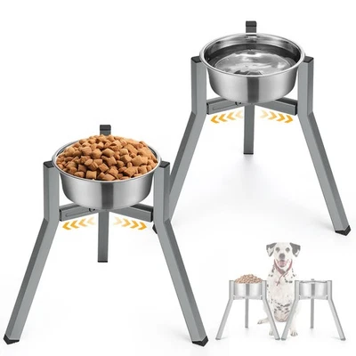 Pack de 2 soportes ajustables elevados para perros para agua y comida, grandes antideslizantes M... Foto 1 de 4